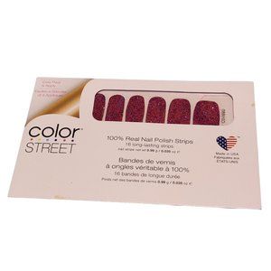 New Unopened Color Street Nail Strips - Dark Pink Glitter